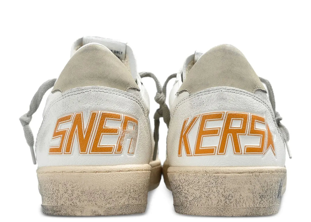 Golden Goose Ball-Star White Leather Black Heel