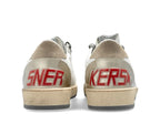 Golden Goose Ball-Star White Leather Silver Star (W)