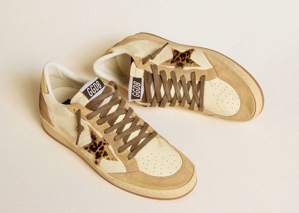 Golden Goose Ball-Star White Nappa Sand Suede (W)