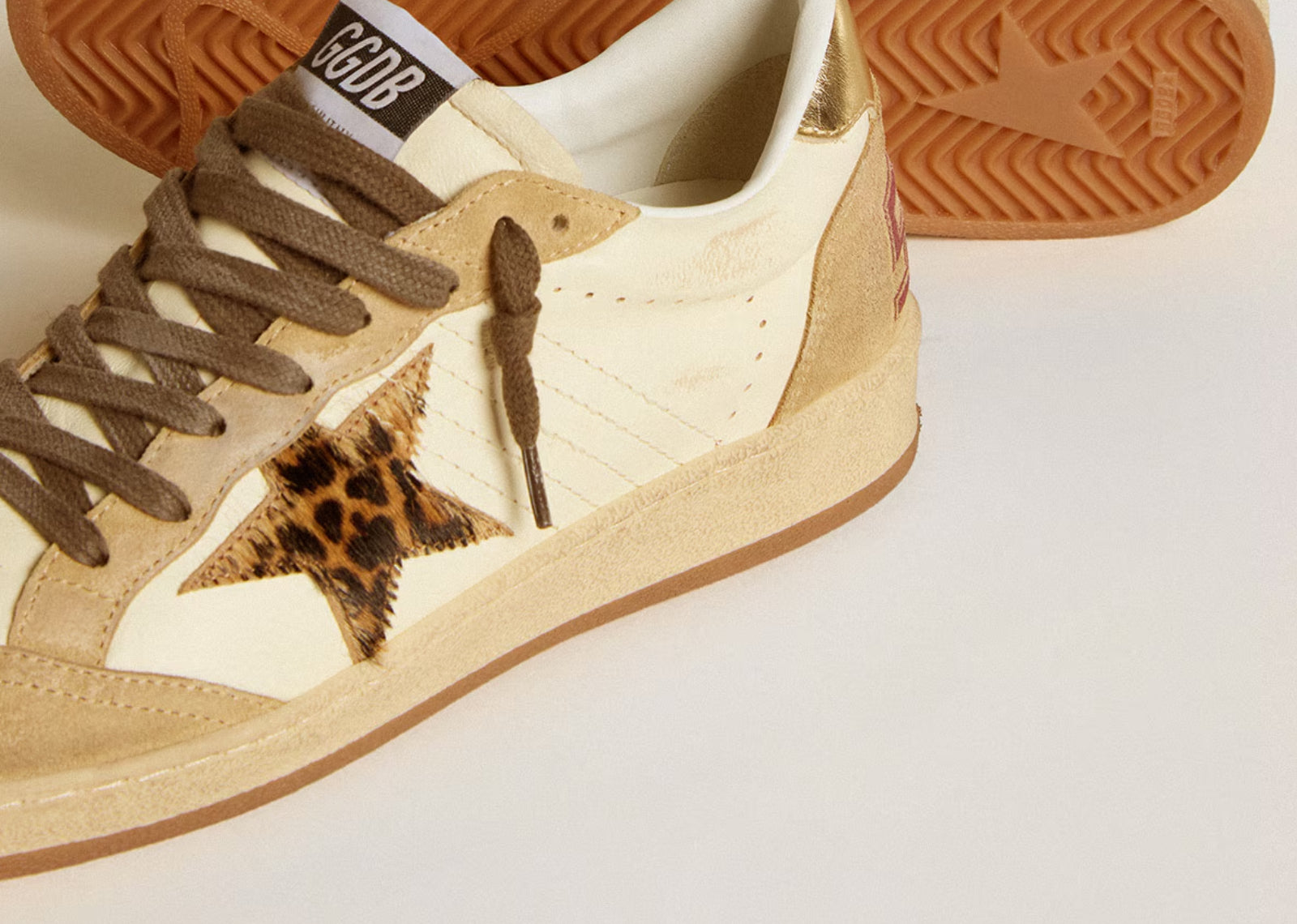 Golden Goose Ball-Star White Nappa Sand Suede (W)
