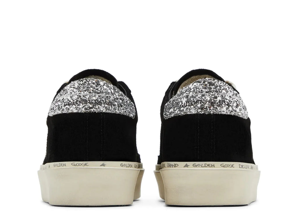Golden Goose Hi-Star Black Suede Glitter Heel (W)