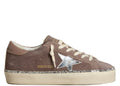 Golden Goose Hi-Star Brown Suede Silver Star Silver Glitter Foxing (W)
