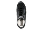 Golden Goose Super-Star Black Nappa Black Star Black Glitter Heel (W)