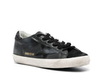 Golden Goose Super-Star Black Nappa Black Star Black Glitter Heel (W)