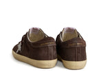 Golden Goose Super-Star Brown Suede Silver Glitter Star (W)
