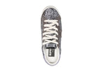 Golden Goose Super-Star Glitter Brown Star Lilac Heel Tab (W)