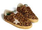 Golden Goose Super-Star Leopard Pony Skin Milk White Star Heel (W)