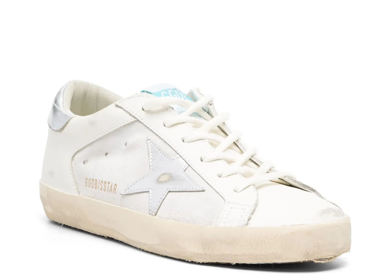 Golden Goose Super-Star Off White Silver Gold Star Heel (W)