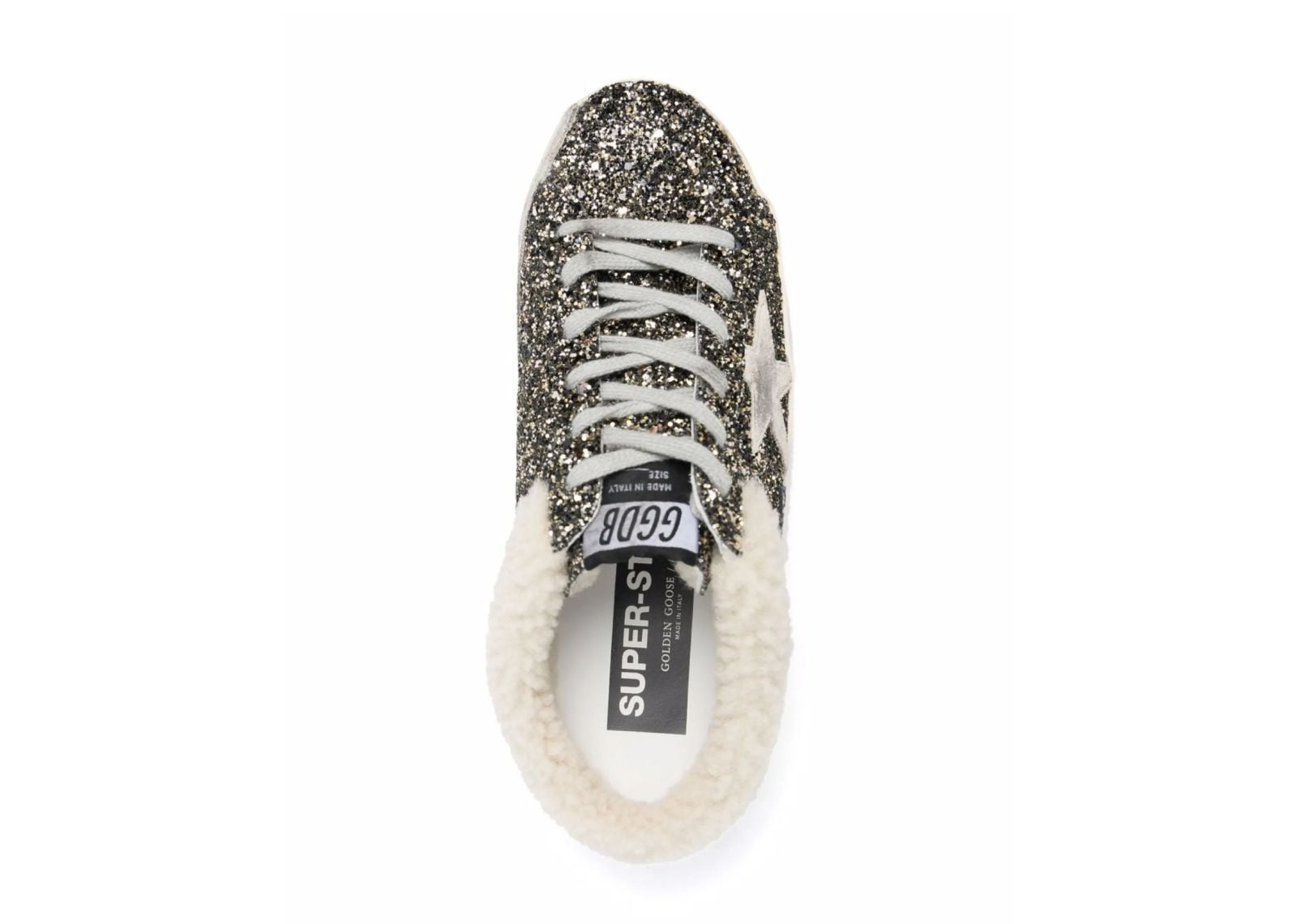 Golden Goose Super-Star Sabot Glitter Shearling (W)