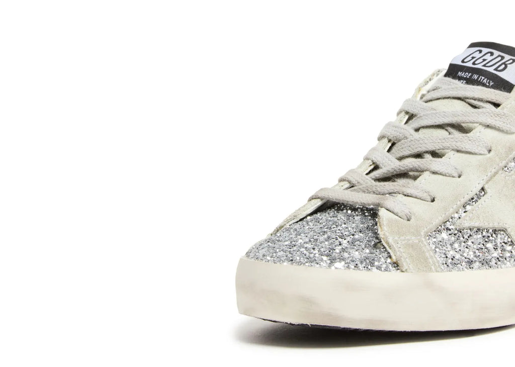 Golden Goose Super-Star Silver Glitter Ice Gray (W)