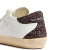 Golden Goose Super-Star Silver Star Brown Glitter Heel (W)