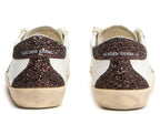 Golden Goose Super-Star Silver Star Brown Glitter Heel (W)