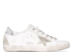 Golden Goose Super-Star White Ice Silver with Metal Stud Lettering (W)