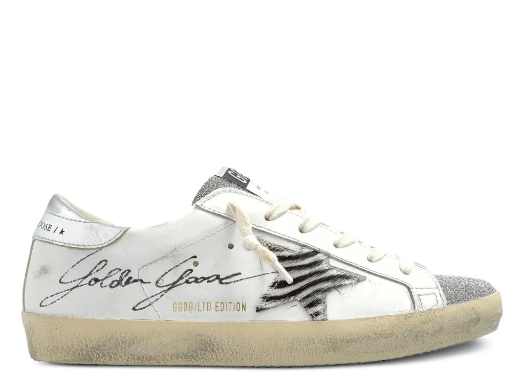 Golden Goose Super-Star White Leather Glitter LTD Edition (W)