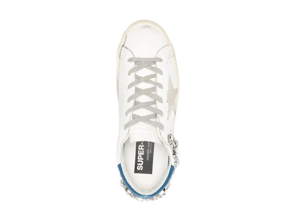 Golden Goose Super-Star White Swarovski Stone (W)