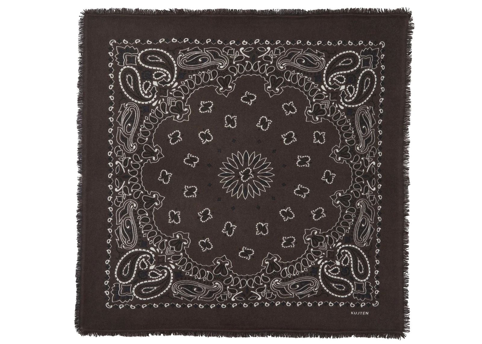 Kujten Large Cashmere Bandana Hachiko Bico Brown