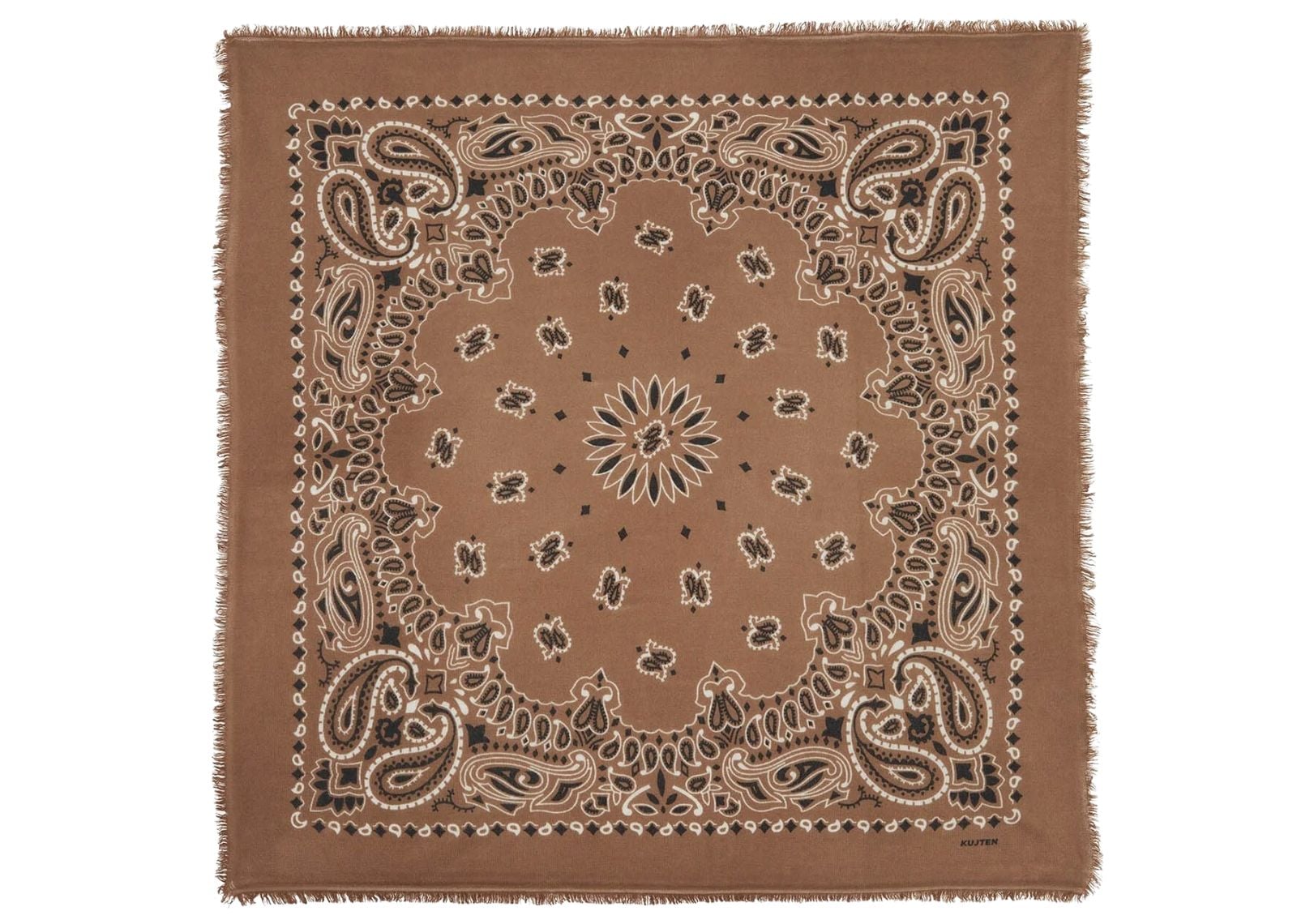 Kujten Large Cashmere Bandana Hachiko Bico Caramelo