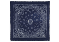 Kujten Large Cashmere Bandana Hachiko Dark Navy Blue