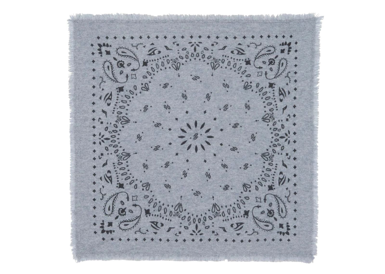Kujten Large Cashmere Bandana Hachiko Marl Gray