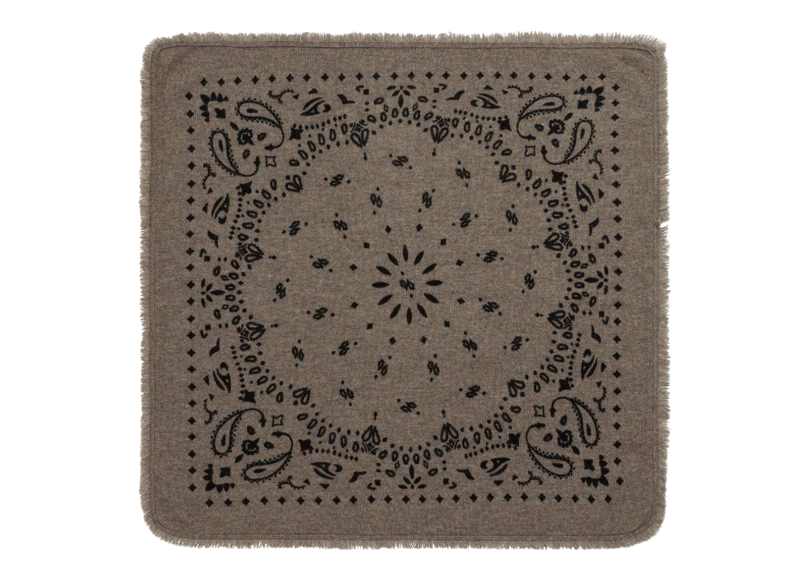 Kujten Small Cashmere Bandana Hachi Marl Khaki