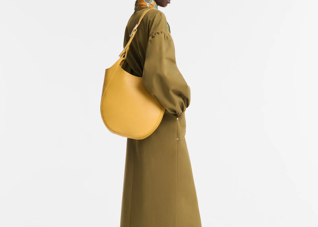 Longchamp Le Foulonné Lare Hobo Bag Nutmeg