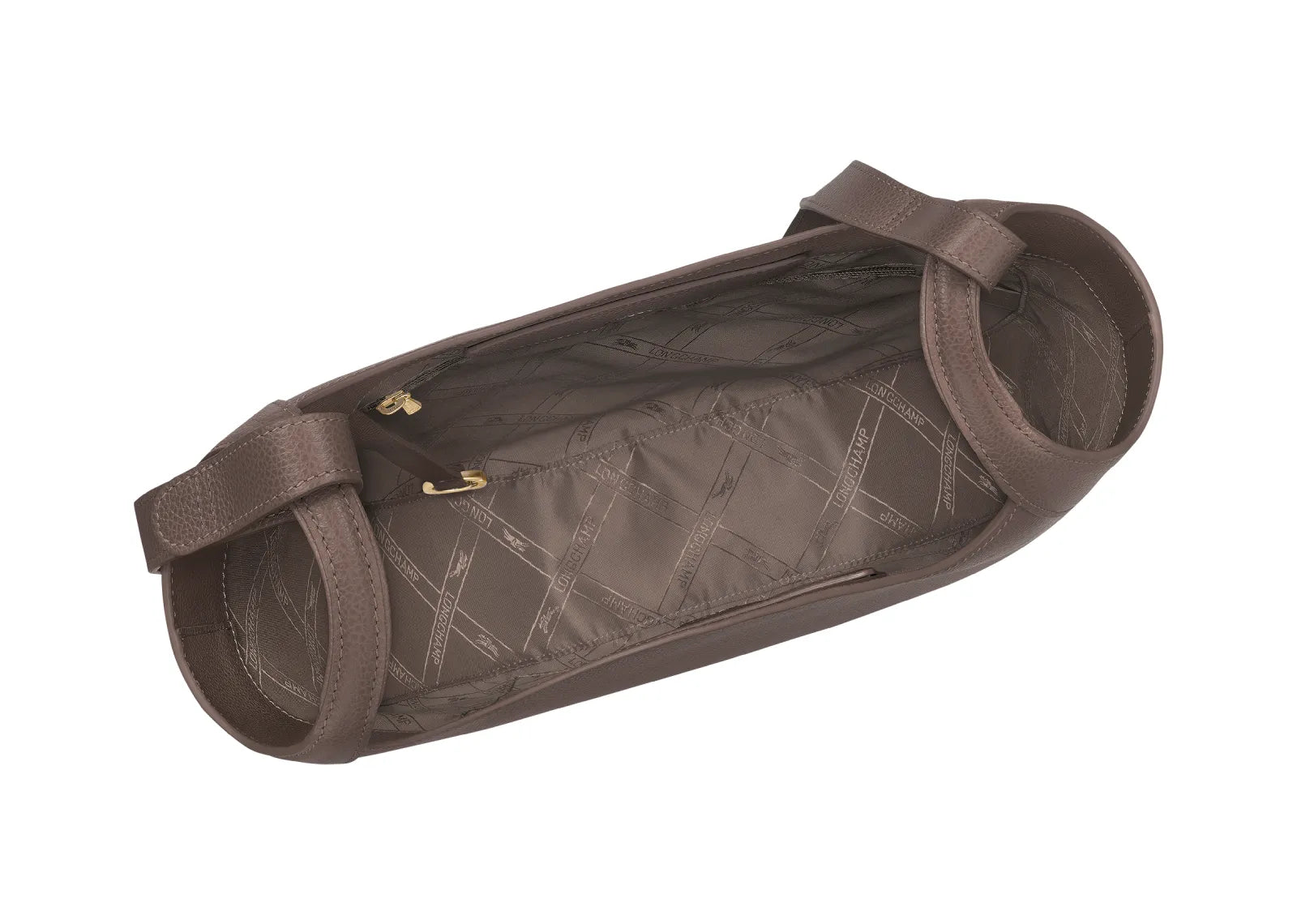 Longchamp Le Foulonné Lare Hobo Bag Taupe