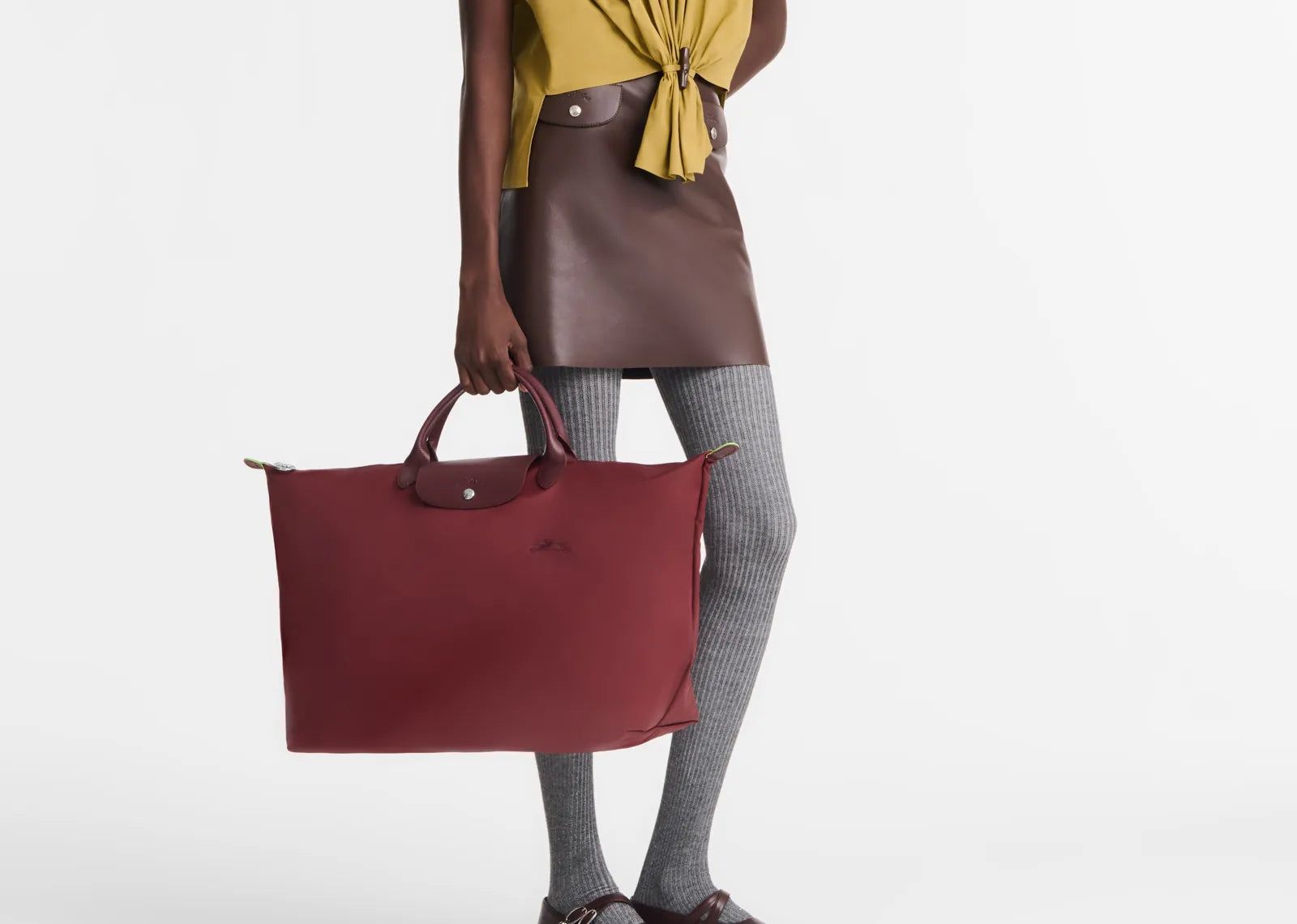 Longchamp Le Pliage Green L Travel Bag Pomegranate