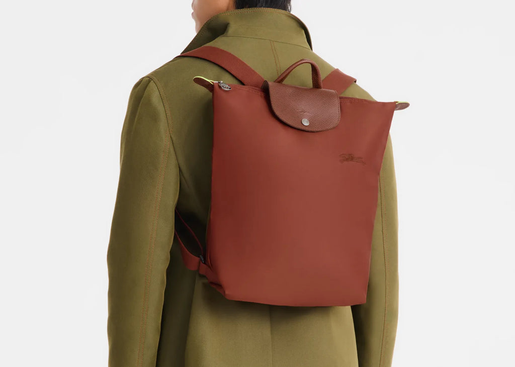 Longchamp Le Pliage Green M Backpack Chestnut