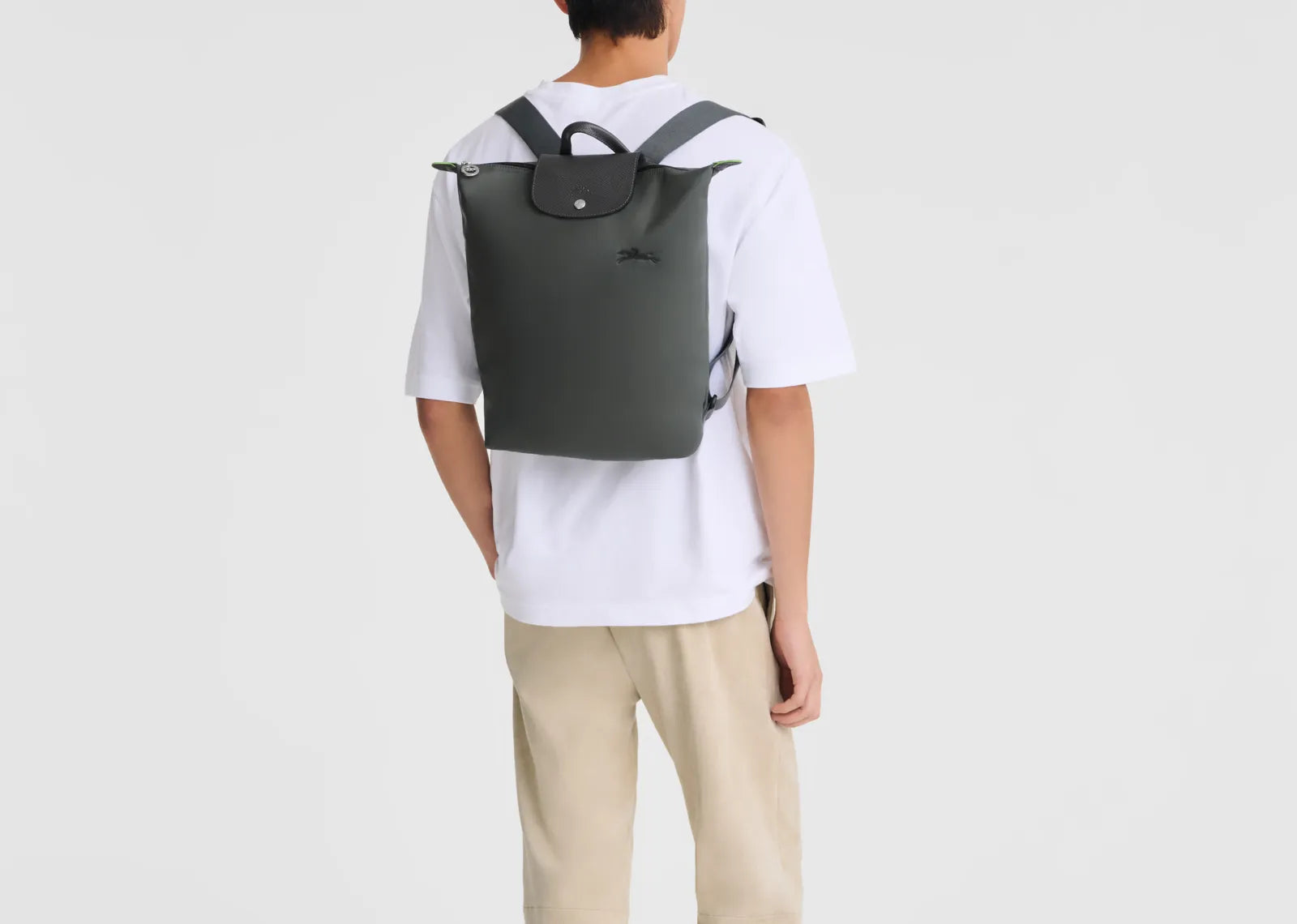 Longchamp Le Pliage Green M Backpack Graphite