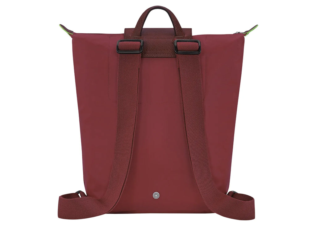 Longchamp Le Pliage Green M Backpack Pomegranate
