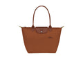 Longchamp Le Pliage Green Medium Tote Bag Cognac