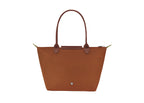 Longchamp Le Pliage Green Medium Tote Bag Cognac