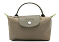 Longchamp Le Pliage Green Pouch with Handle Artichoke