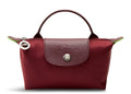 Longchamp Le Pliage Green Pouch with handle Pomegranate