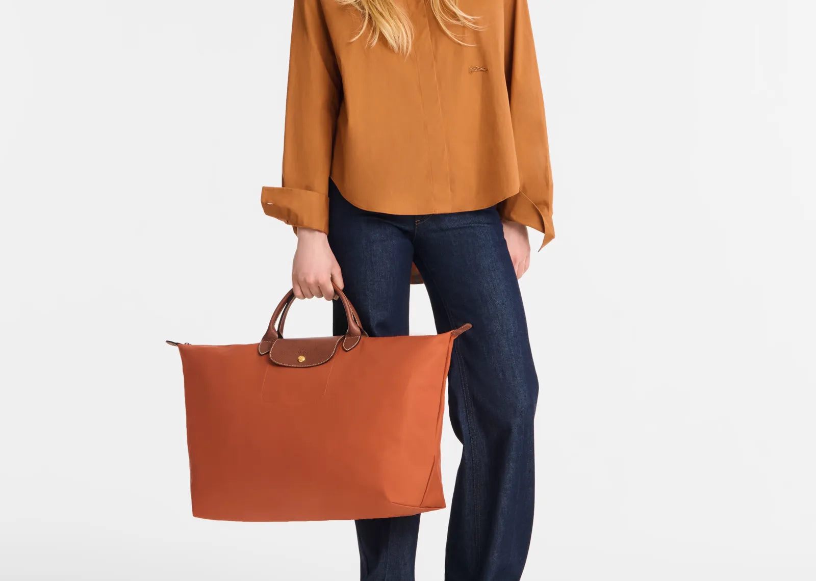 Longchamp Le Pliage Original L Travel Bag Brick