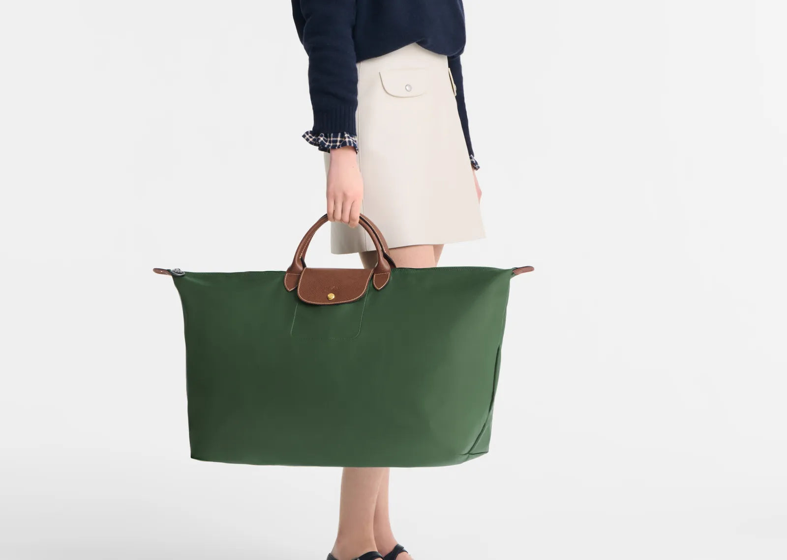 Longchamp Le Pliage Original L Travel Bag British Green