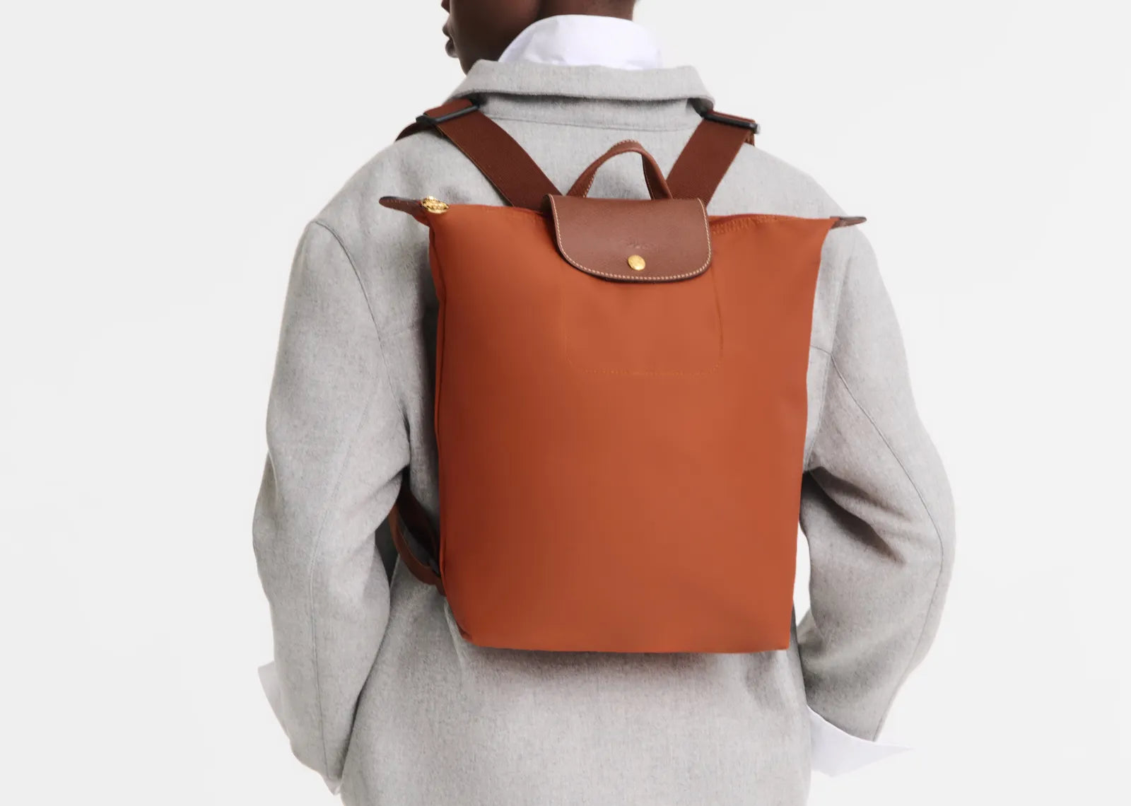Longchamp Le Pliage Original M Backpack Brick