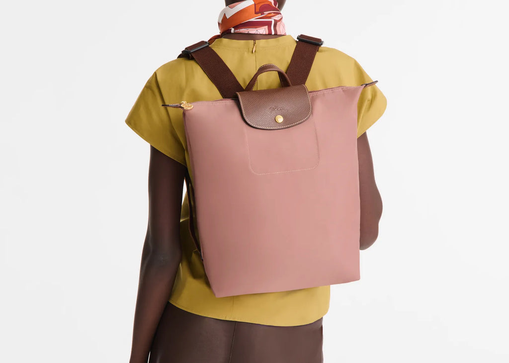 Longchamp Le Pliage Original M Backpack Pink Tea