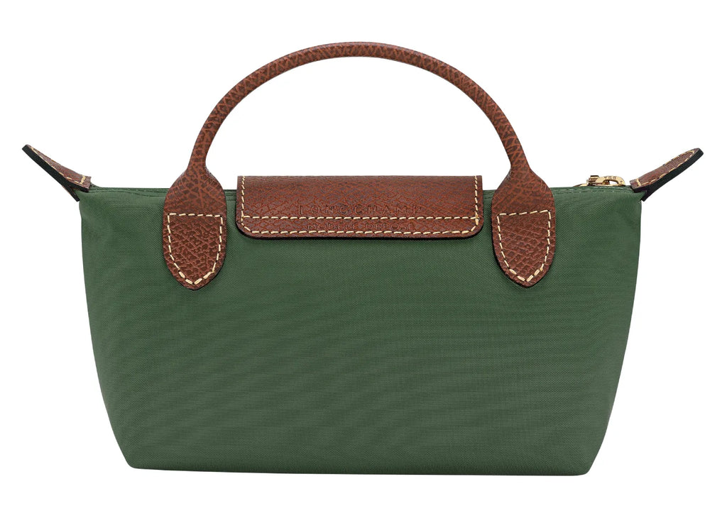Longchamp Le Pliage Original Pouch with handle British Green