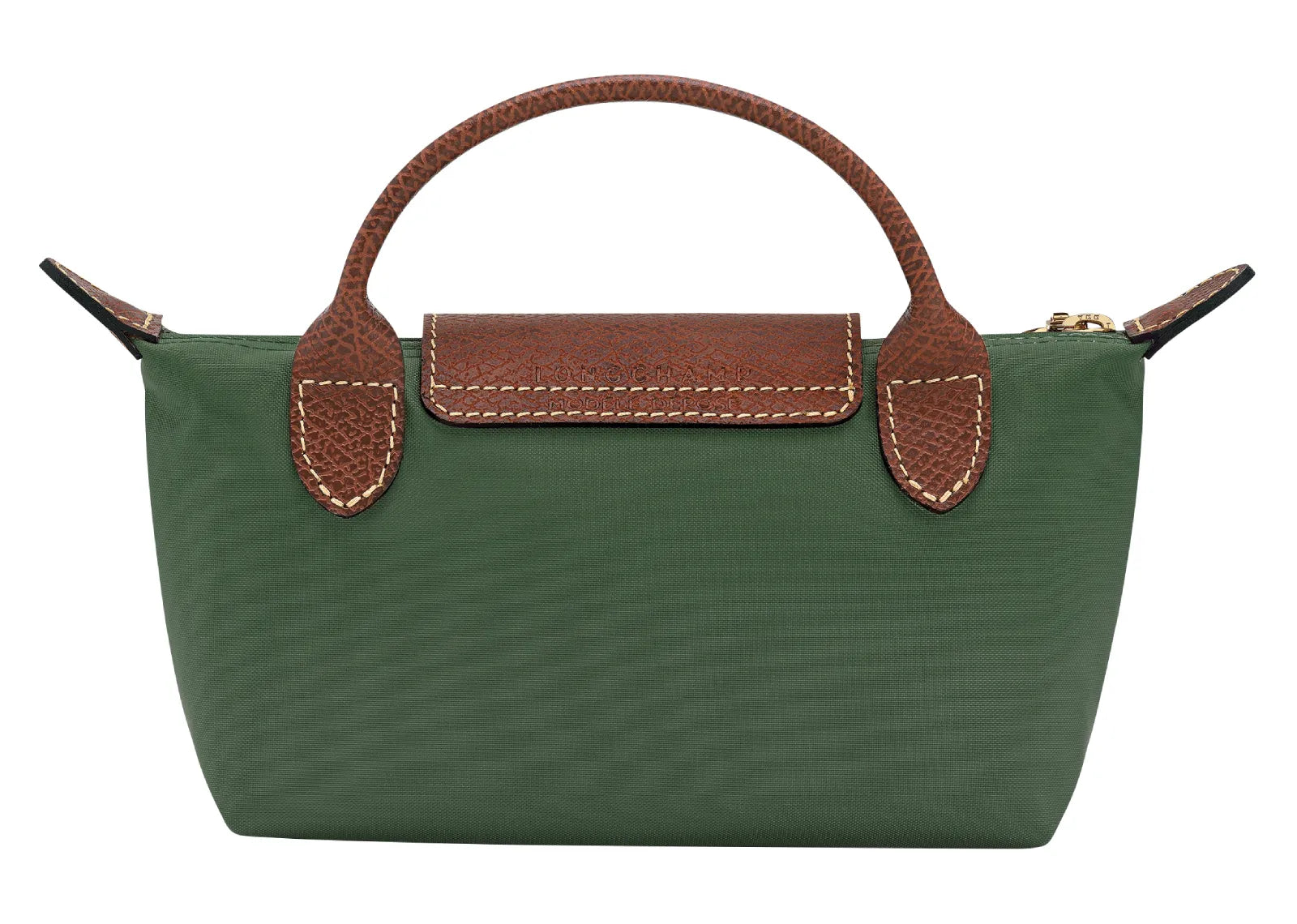 Longchamp Le Pliage Original Pouch with handle British Green