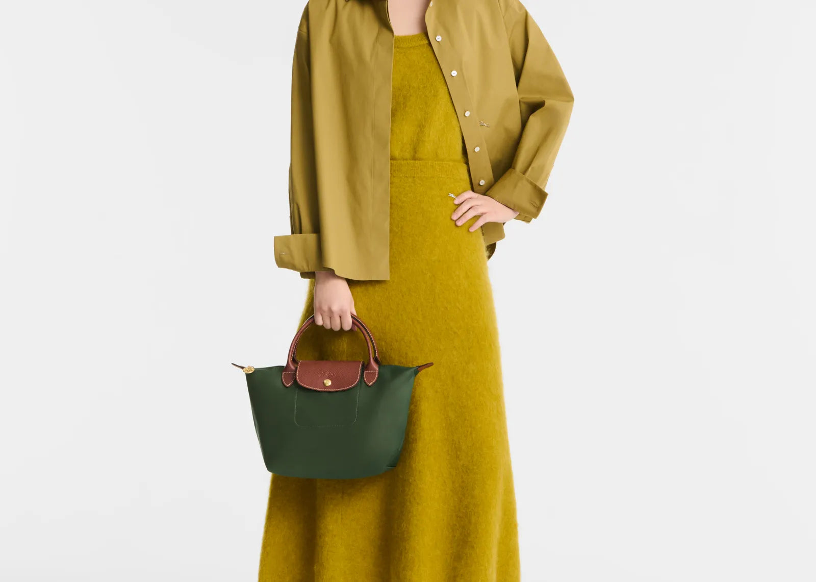 Longchamp Le Pliage Original Small Handbag British Green