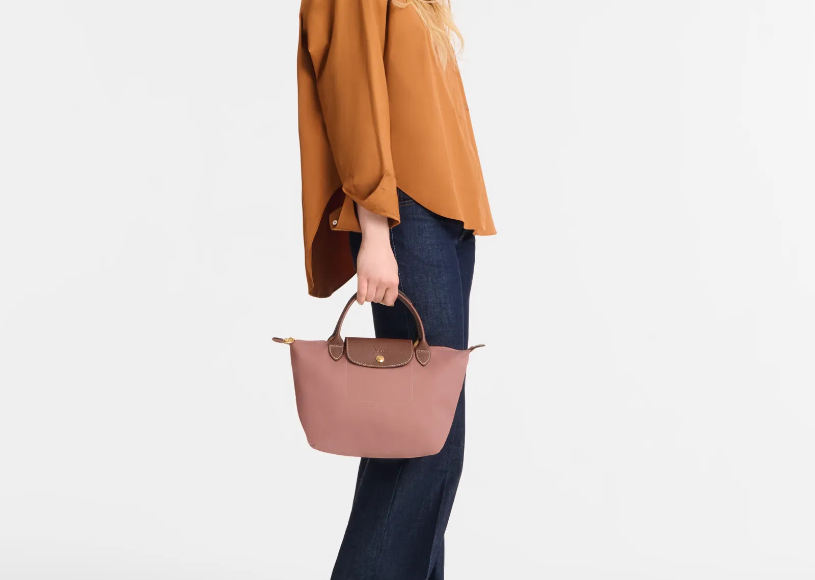 Longchamp Le Pliage Original Small Handbag Pink Tea
