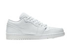 Nike Air Jordan 1 Low Triple White Tumbled Leather