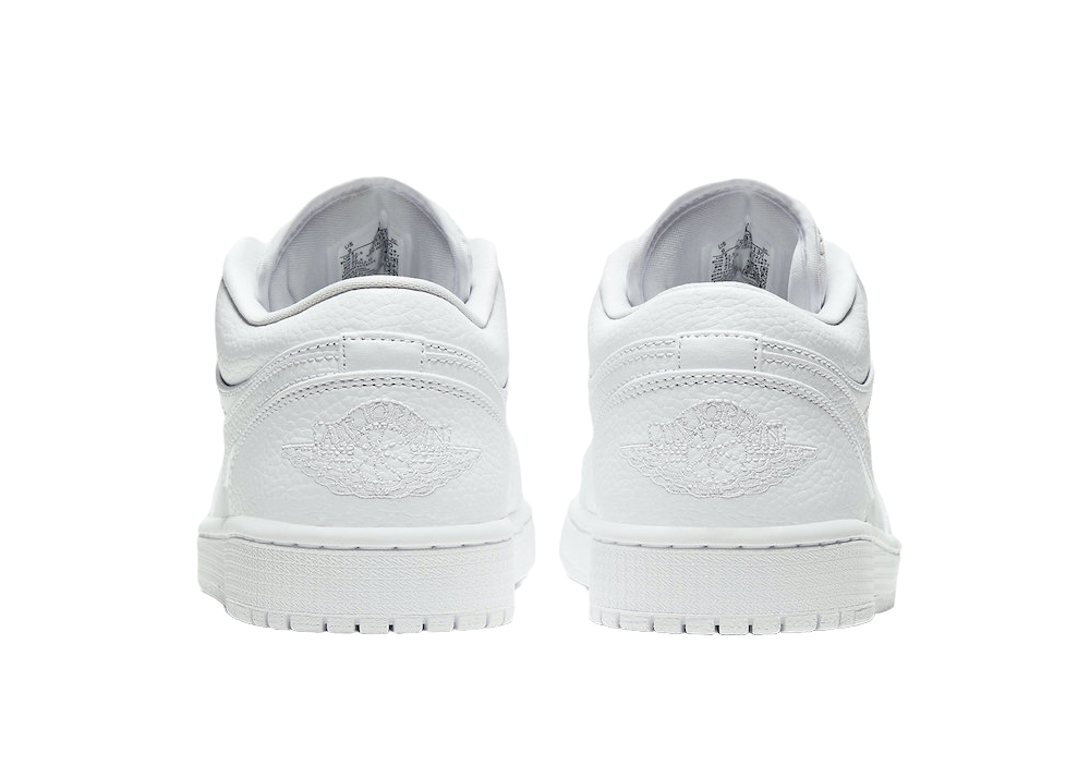 Nike Air Jordan 1 Low Triple White Tumbled Leather