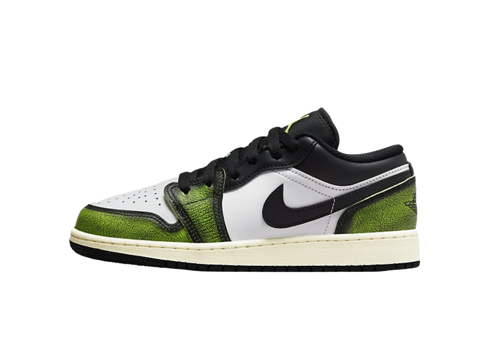 Nike Air Jordan 1 Low White Black Green (GS)