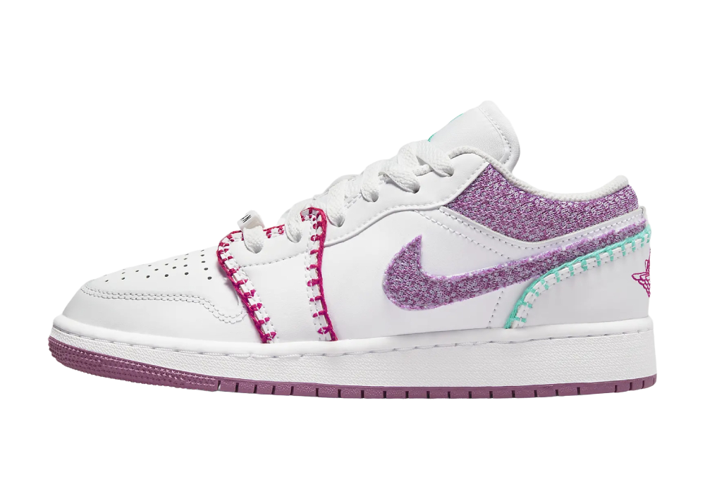 Nike Air Jordan 1 Low White Light Bordeuax (GS)