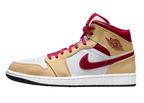 Nike Air Jordan 1 Mid Beige White Red