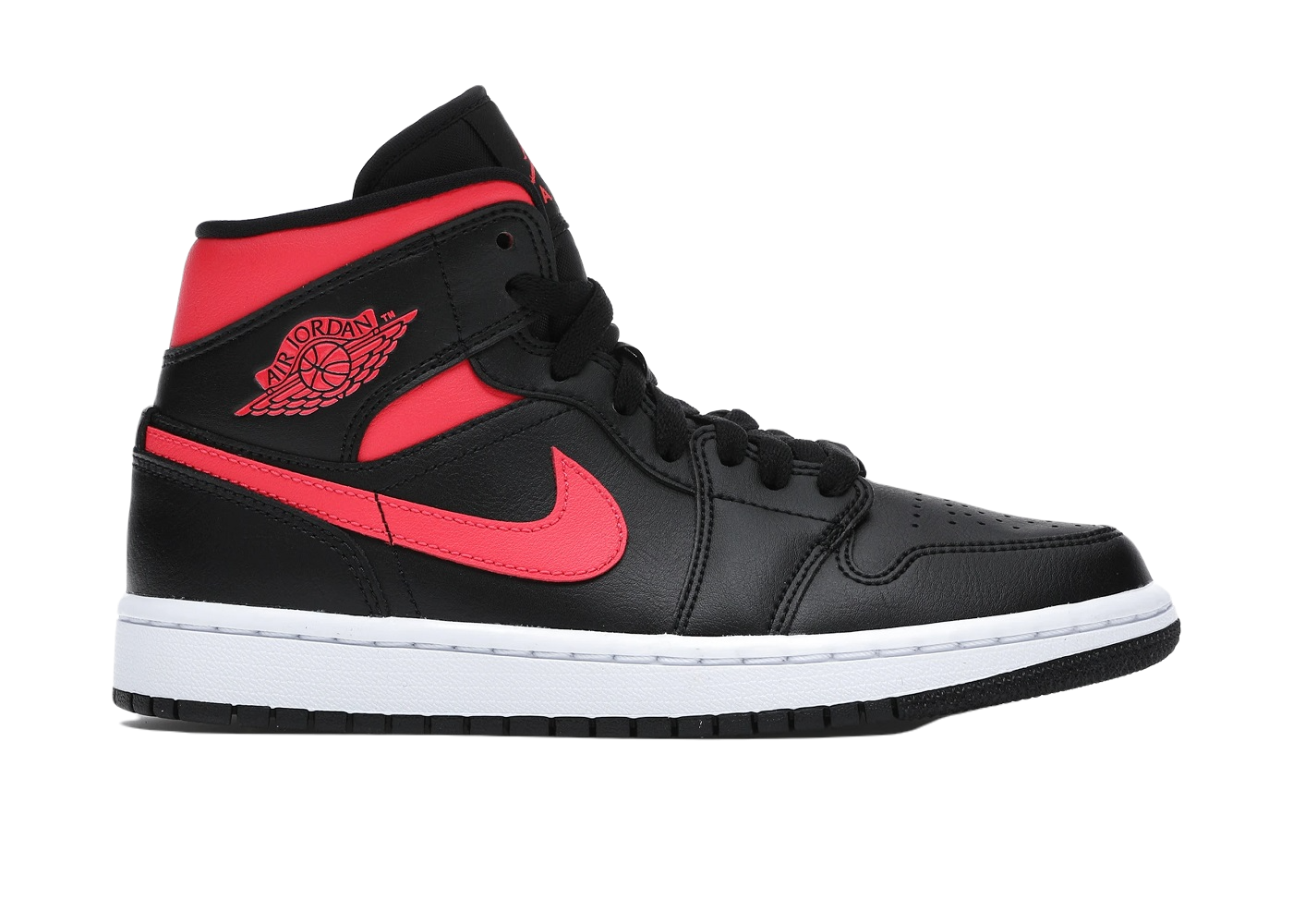 Nike Air Jordan 1 Mid Black Siren Red (W)