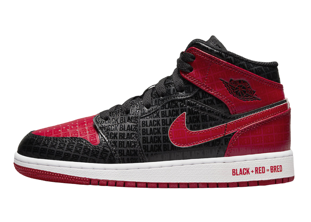 Nike Air Jordan 1 Mid Bred Text (GS)