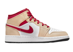 Nike Air Jordan 1 Mid Light Curry Cardinal (GS)